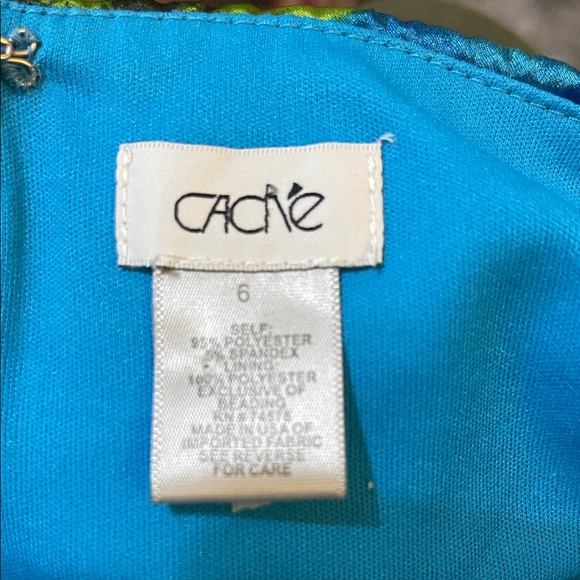 Vintage Cache Elegant Floral Strapless evening gown Dress size 6 - Picture 4 of 5